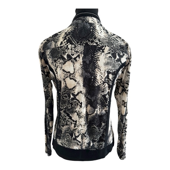 Olsen Europe snakeskin pattern zipped cardigan size S-M/8 - Picture 9 of 14